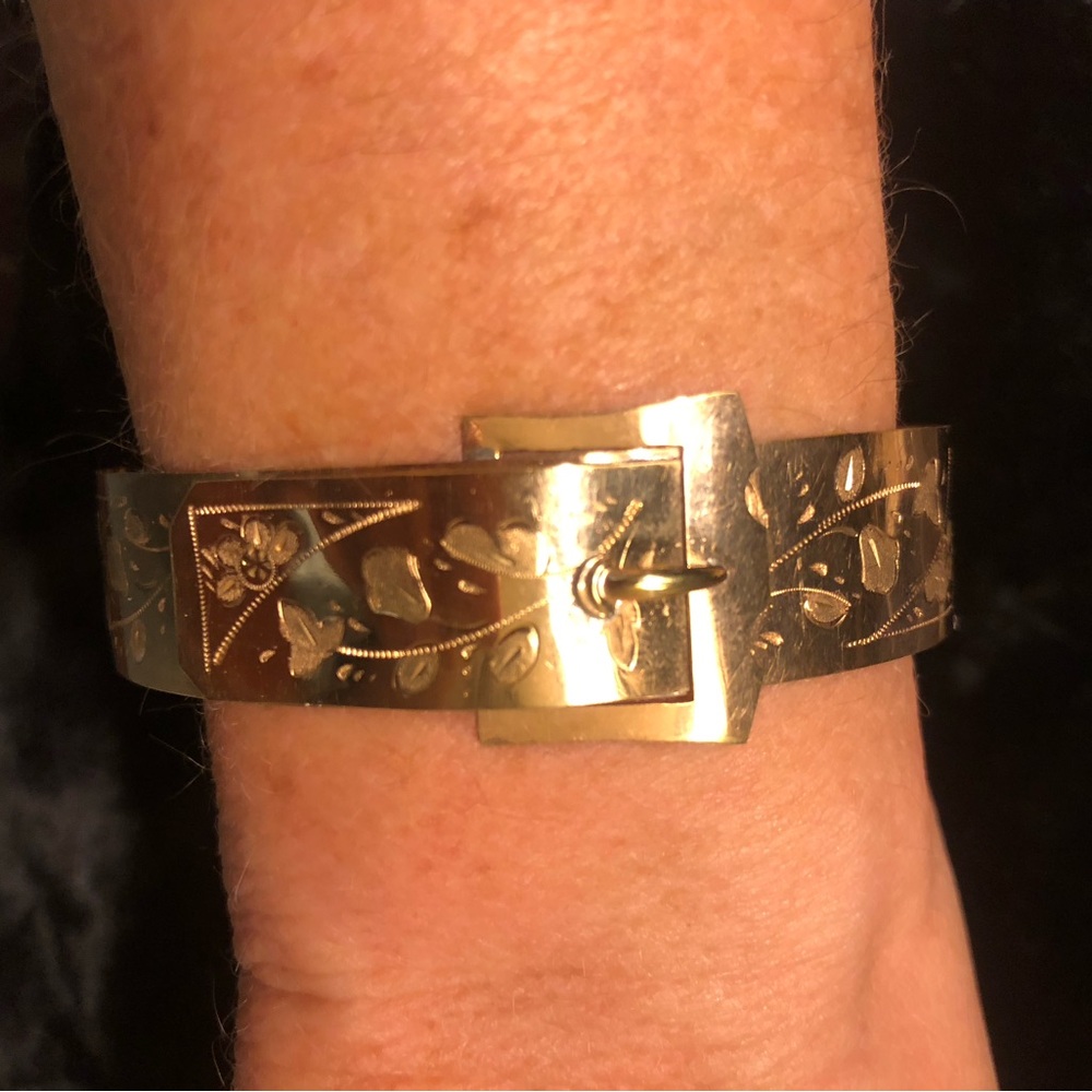 Victorian gold filled buckle bracelet - Picture 6 of 16